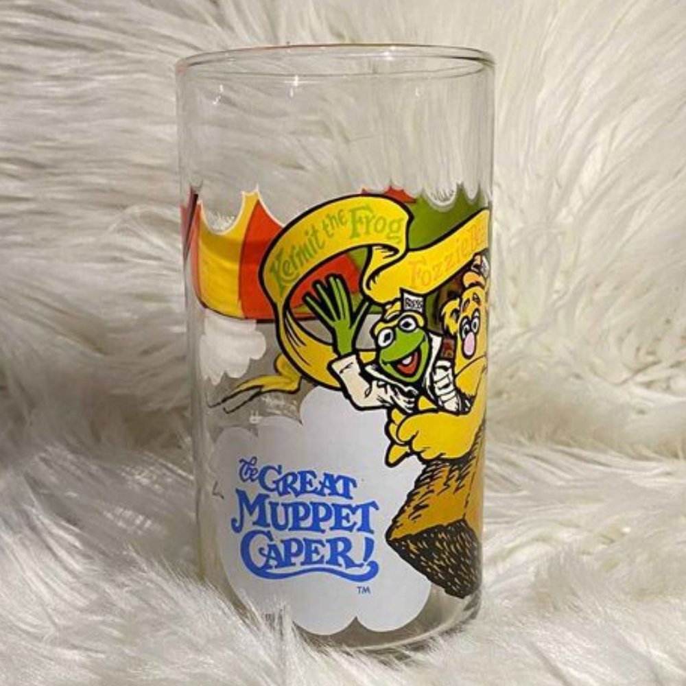 McDonald's 1981 Great Muppet's Caper Glass Kermit, Fozzie & The Great Gonzo